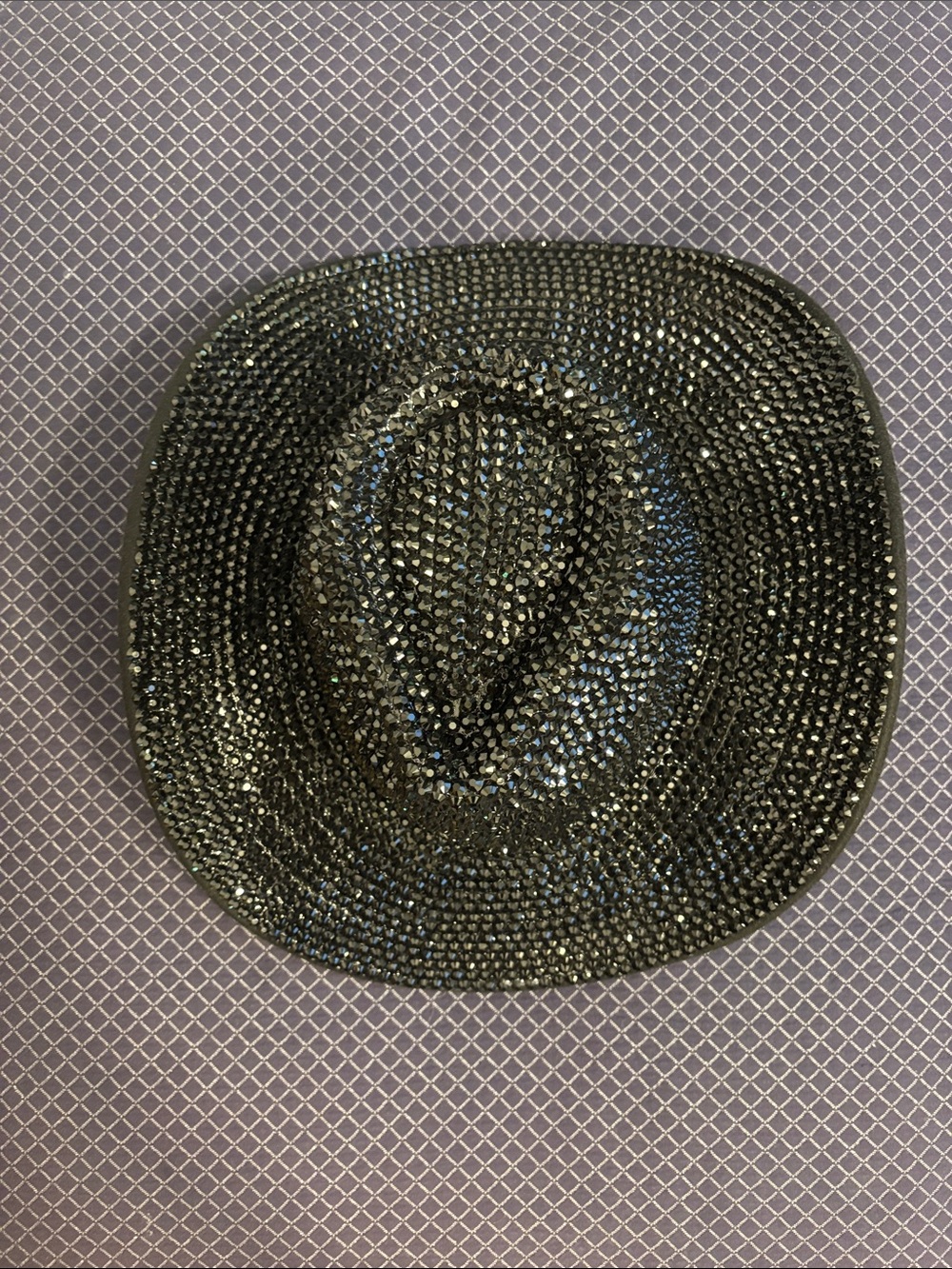 Women's Black Rhinestone Cowboy Hat